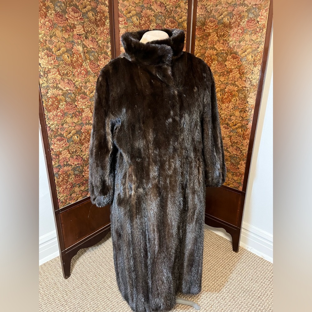 Source Unknown Dark Brown Fur Coat